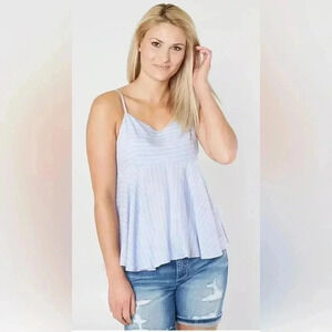 Hyfve Striped Tank-Open Back-Size:Medium